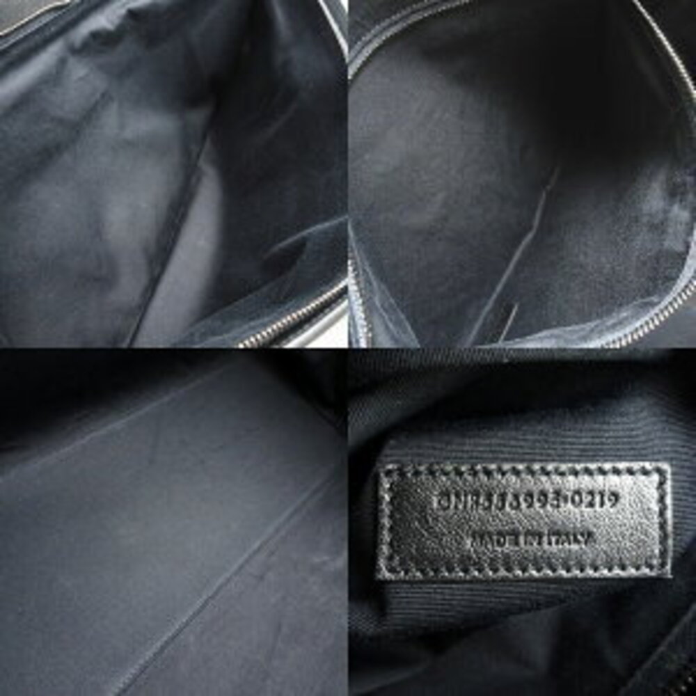 Saint Laurent Paris YSL Sac Duffle Leather Black Boston Bag - Picture 8 of 9